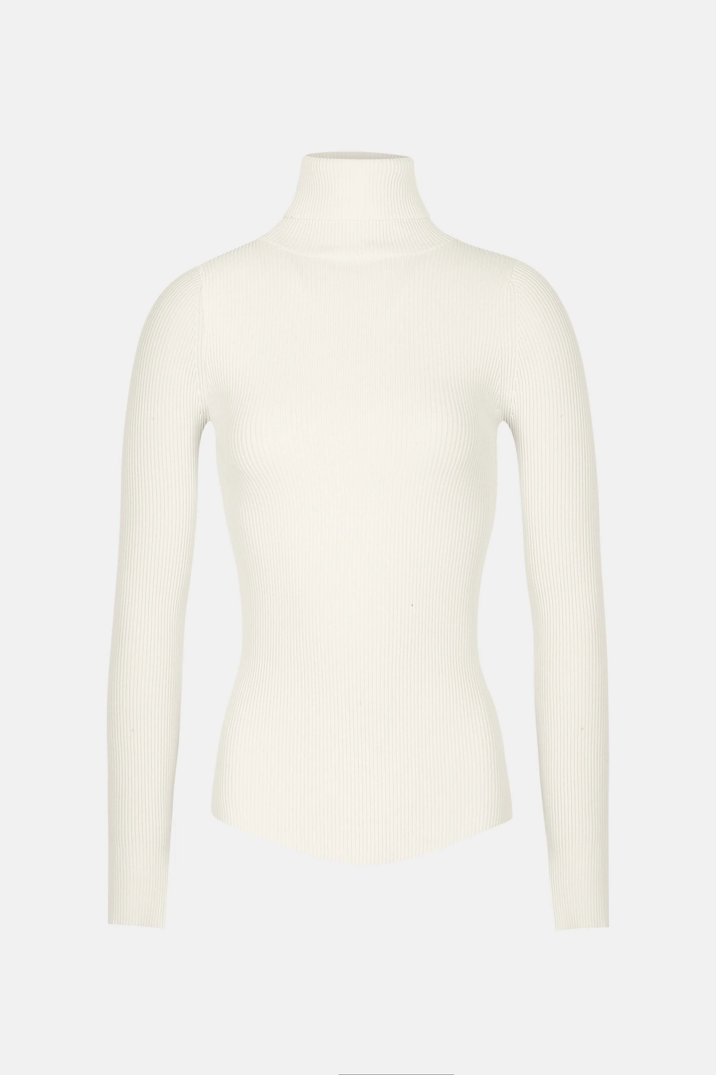 Ribbed Knit Turtleneck Jumper  - Cream - Image 9